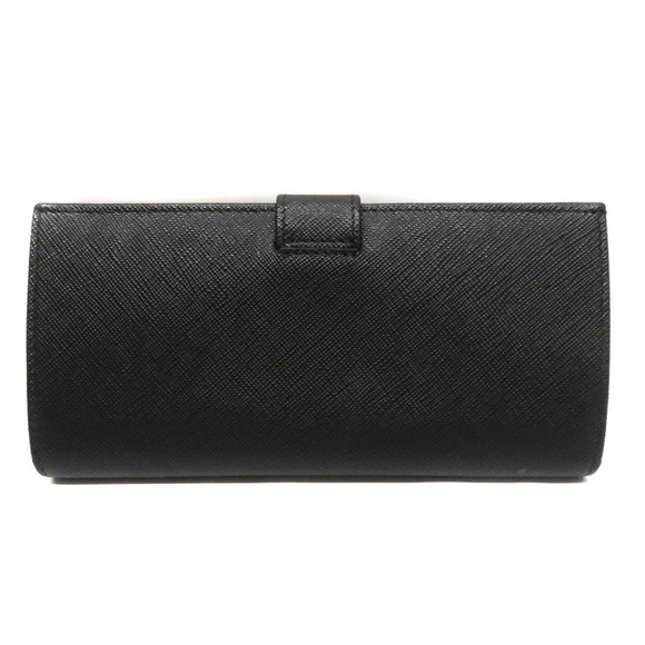 Prada Saffiano Wallet Black Long Fold - Picture 1 of 6